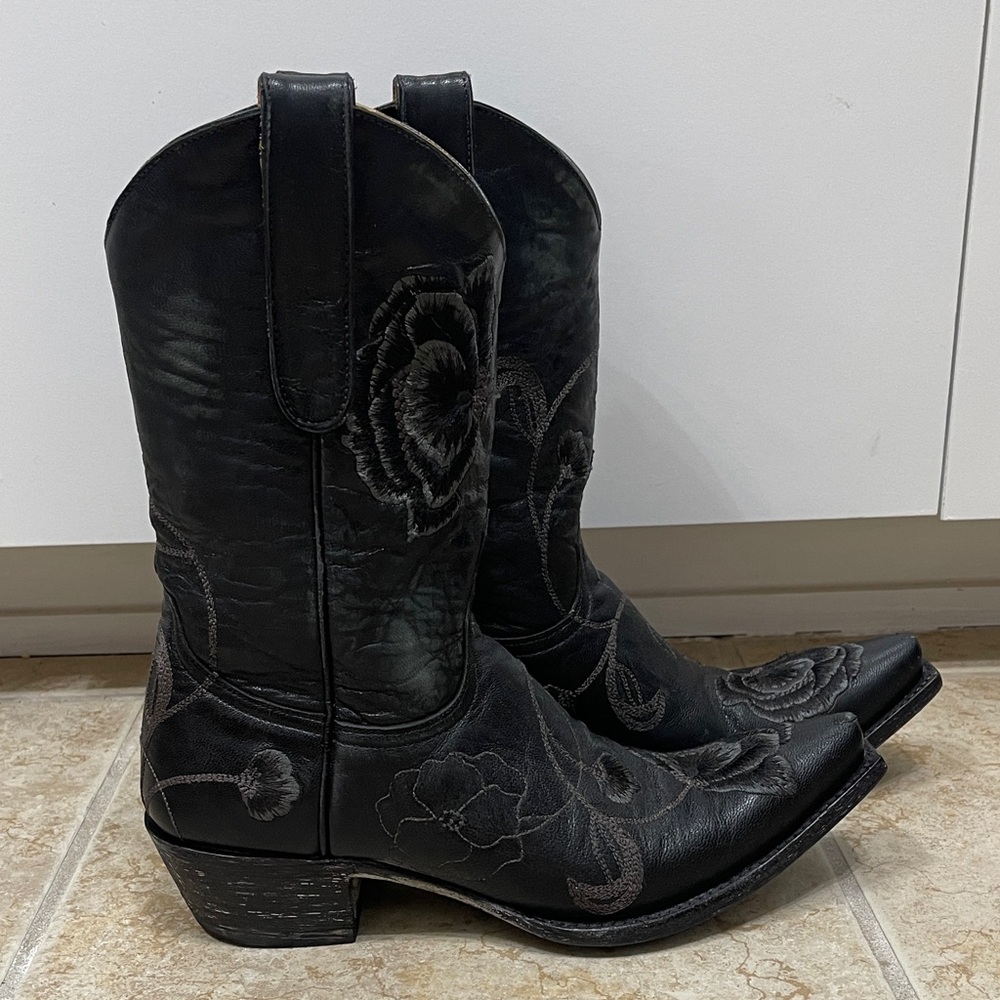 Black Embroidered OG Boots